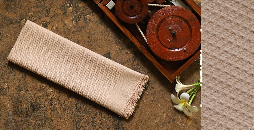 Swavalamban ◉ Handwoven ◉ Cotton Napkins ◉ 3 { cream }